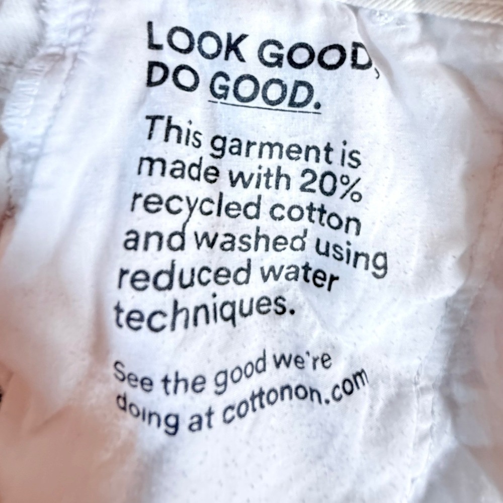 Cotton On Carpenter Pants Large 42 White Utility Pockets Summer Cotton Blend - Picture 7 of 16